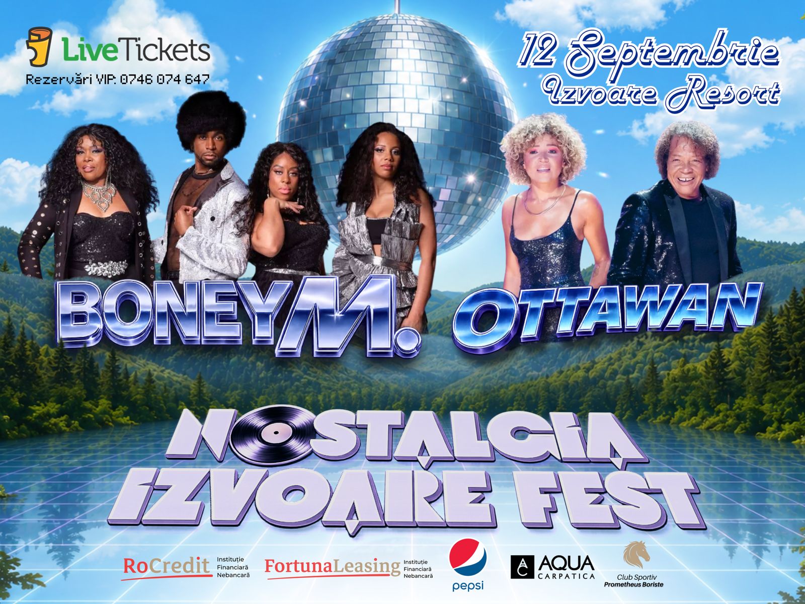 Poster advertising a Nostalgia Fest featuring Boney M. and Ottawa's Iztv... wait can't.